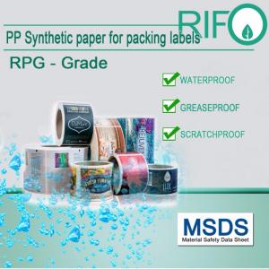 Ofsetový potisknutelný, UV potisknutelný, flexibilní potisknutelný syntetický papír PP pro výrobky osobní péče
